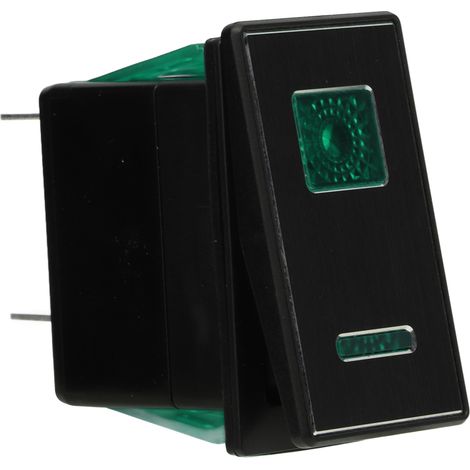 Interrupteur unipolaire Marche/Arrêt 5 broches double voyant noir coque 12-24V auto moto bateau yachts vert (1/5)