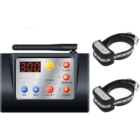 2-in-1-Drahtloser elektrischer Hondencel und Trainingshalsband, Piep, Schok, Vibratie, für 2 Honden
