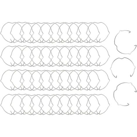 Bague de retenue à ressort (50 pièces) compatible avec spots downlights MR16 GU10 50mm (1/4)