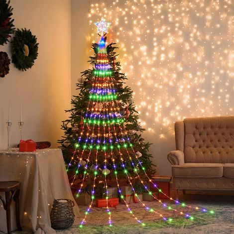Guirlande lumineuse de Noël étanche en forme d'étoile à cinq branches (2 m, colorée) (1/5)