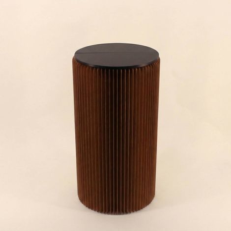 Sellette pliable en carton avec plateau h70xd30cm