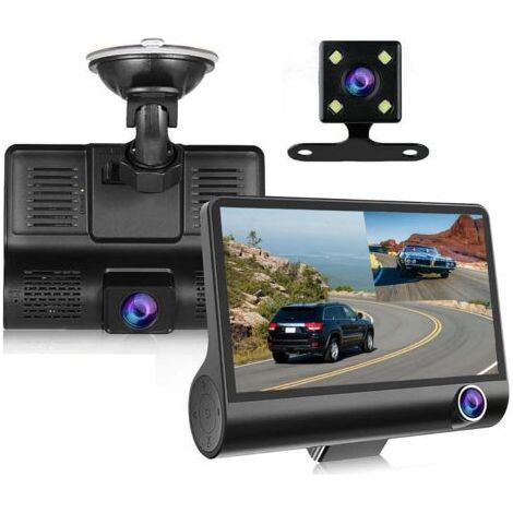 Dashcam – Verbesserte 3-Kamera-Autokamera: Frontkamera, Rückkamera, Loop-Aufnahme, integrierter G-Sensor (1/5)