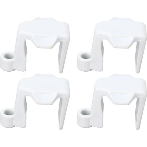 Clips de protection pour bateau - 4 pièces en nylon blanc, compatibles rails carrés 25-32 mm, fixation pare-chocs sans perçage (1/5)