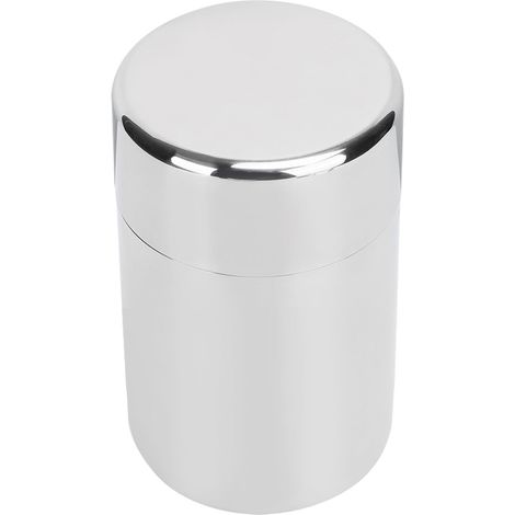 Bocal de conservation portable en acier inoxydable 304, hermétique, pour thé en feuilles ou café en grains. Contenance : 400 ml. (1/5)