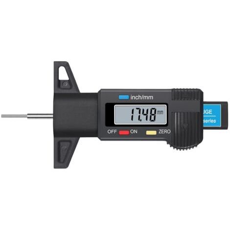 PA Digitaler Reifenprofiltiefenmesser 0–25 mm, großes LCD-Display, Profiltiefenmessgerät, tragbar, Messung (Bereich 0–25 mm, Auflösung 0,01 mm), Motorrad-Autoreifentester (1/3)