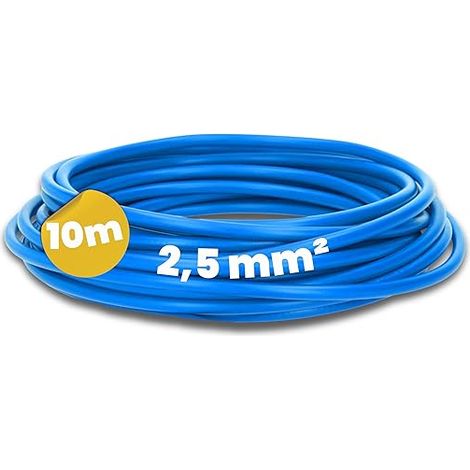 Câble H07V-K 2,5 mm² Bleu - Fil de Câblage Souple (1/5)
