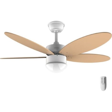 Ventilateur de plafond 42 pouces – Moteur DC 40W silencieux – 5 pales aérodynamiques – Télécommande sans fil – 6 vitesses – Minuterie 8h (1/5)
