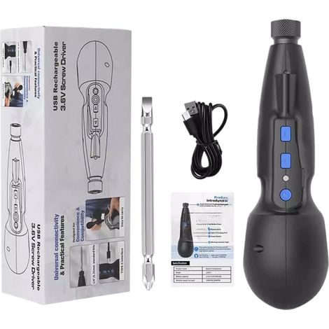 Tournevis électrique, perceuse sans fil 3,6 V, outil électrique rechargeable 1200 mAh (1/5)