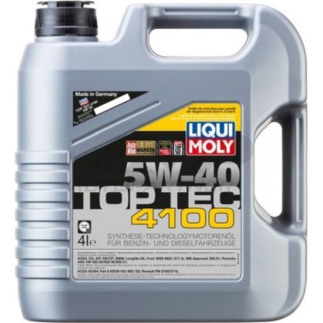 LIQUI MOLY OIL 5W40 4L TOP TEC 4100 / DPF/FAP / 502.00 505.00 505.01 / 229.31 / LL-04 / WSS-M2C 917-A