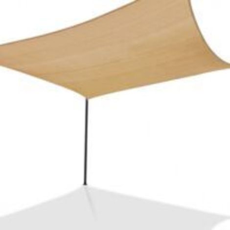 Voile d'ombrage rectangulaire 2x4 M sable (1/5)