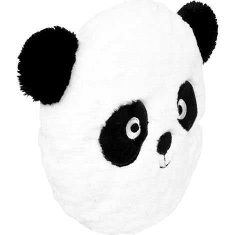 Coussin Déco Enfant "Panda" 27cm Blanc & Noir