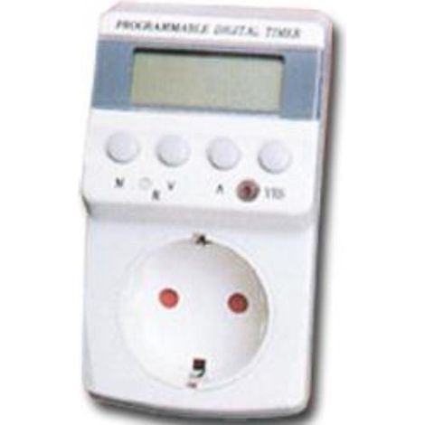 FPLUS programador digital semanal , Blister programador digital semanal de Rubilec con TT y protector infantil. Cuenta con un display de cristal liquido para su programación por mi