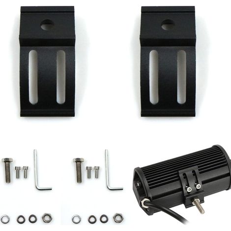Support De Montage LumièRe Travail - Support Lampe Travail Universel Phare à Light Bar Rampe Toit Tracteur VéHicules Tout Terrain Voiture Camion Moto Bateau 32 65mm 2 PièCes (1/5)