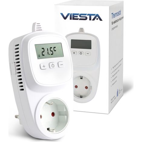 TH12 WiFi-Steckdosenthermostat (230 V/3600 W) – Intelligentes WLAN-Thermostat mit App-Steuerung, 7-Tage-Programm, Frostschutz & EEPROM-Speicher – für Heizungen & Elektrogeräte
