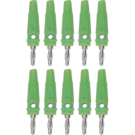 10 Stück/Set 4-mm-Bananenstecker-Buchsenanschluss für Schweißgeräte und Ladegeräte (Grün)