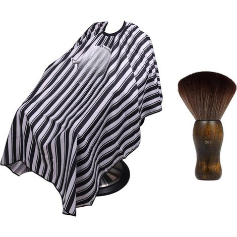 Capa de peluquería sencilla y elegante, impermeable y ajustable, con cepillo para el cuello y accesorios de corte de fibra suave.