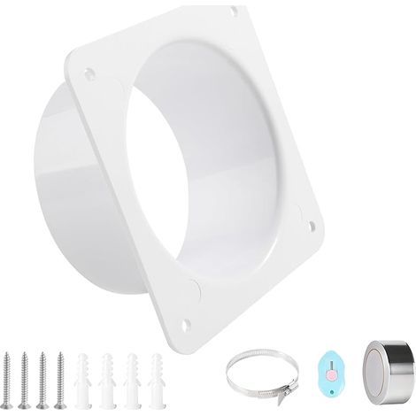 Bride de Raccordement de Canal Ø 150 mm Bride de Tuyau Droite en Plastique ABS avec Colliers de Serrage Ruban d'Aluminium Bride de Tuyau pour Système de Ventilation de Chauffage et Refroidissement (1/5)