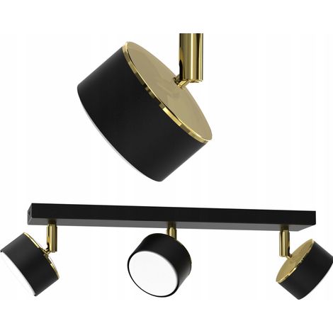 Deckenleuchte, Deckenstrahler, schwarz-goldene GX53-LED-Lampe (1/5)