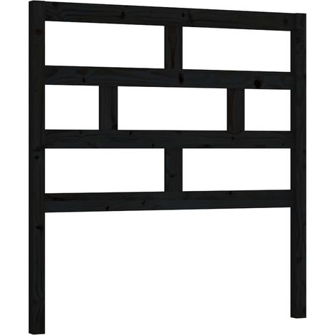 Maison Exclusive - Kopfteil Schwarz 106x4x100 cm Massivholz Kiefe