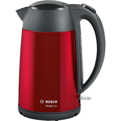 Bosch TWK3P424 Wasserkocher, DesignLine, kabellos 1,7 l, 2.400 W, rot (1/5)