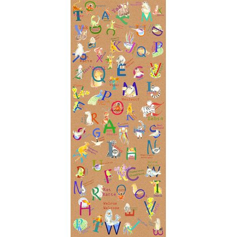 Papier peint panoramique enfant Panneau Animaux A-Z (1/4)