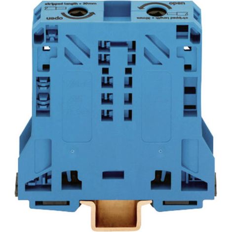 Borne de passage WAGO 285-154 20 mm ressort de traction Affectation: N bleu 1 pc(s) D27398 (1/2)