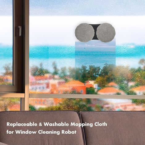 Chiffon de nettoyage lavable de remplacement pour Robot de nettoyage de vitres 168/ 188, tampons en microfibre, accessoires réutilisables, 12 pièces