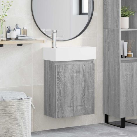Módulo de baño con grifería  gris 45,5 x 22,5 x 84 cm