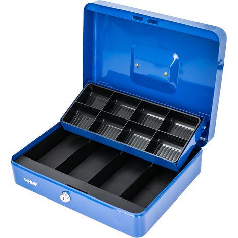 HMF 15130 Geldkassette Marktkassette, 30 x 24 x 9 cm blau (1/5)