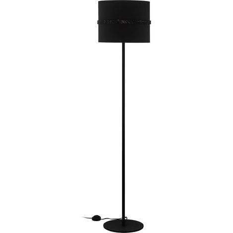 Lampadaire, lampe de salon textile sur pied, luminaire (1/4)