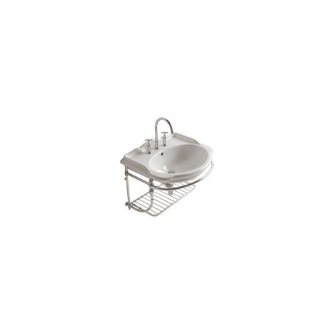 Struttura Paestum sospesa in ottone con lavabo cm. 62x54 bianco