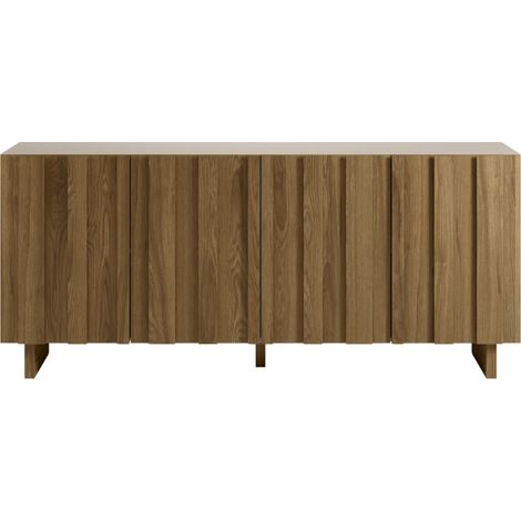 PERLA - Buffet 180cm en MDF Chêne foncé (1/5)