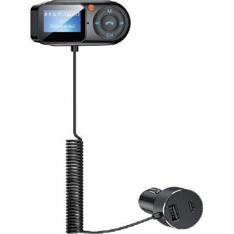 Trasmettitore FM - THOMSON - 12/24 V - Con schermo remoto - Cavo 2 m - Voltmetro