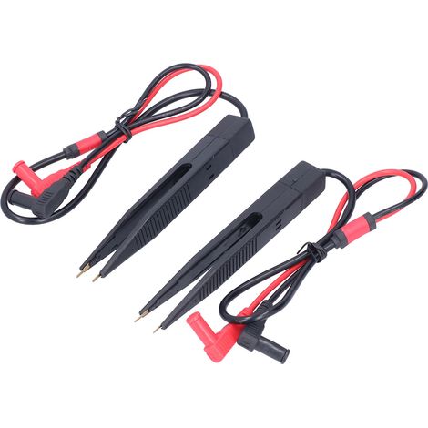 SMD-Messklemmen für Multimeter, 2 Stück, LCR-Pinzettenklemmen zur Messung von Kapazität und Induktivität, SMD-Messleitungen, Elektronikzubehör (1/5)