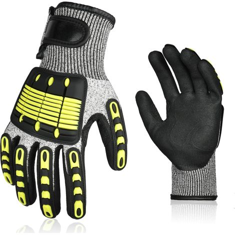 Gants de Sécurité Anti-Coupure, Résistants aux Abrasions pour Mécanicien, Jardinage, Logistique et Travaux Manuels - Taille L