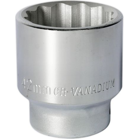 Sealey 42mm 3/4""Sq Drive Standard WallDrive Socket 12pt Chrome S34/42