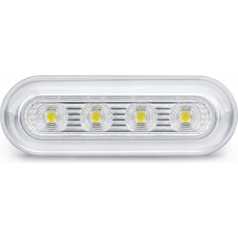 Lampeggiante laterale stroboscopico a 4 LED bianco/giallo 12-24 V per camion e veicoli commerciali (1/5)