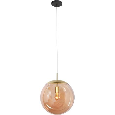 [GEBRAUCHT] B-Ware Steinhauer Hängeleuchte Bollique LED Pendelleuchte dimmbar messing Ø40cm Glas (1/2)