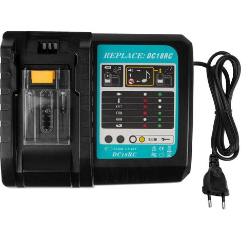 3A Chargeur Rapide Compatible avec 14,4V-18V Batterie Li-ION Remplacement BL1815 BL1830 BL1840 BL1850 BL1860 BL1890 BL1415 BL1430 BL1440 (1/5)