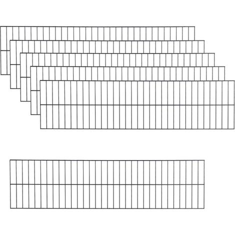 Gartenzaun Zaunelemente Doppelstabmattenzaun 6er Set RAL 7016 Zaun Gartenzaun