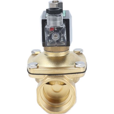 Électrovanne laiton 2W-40K à courant alternatif 110V ouverte au repos pour automatisme industriel et équipement mécanique, 170x106x87mm, filetage 45mm (1/5)