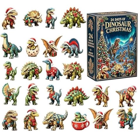 Calendrier de Noël Compte à Rebours Ornements Dinosaure Mini 24 Jours en (1/5)