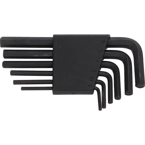 Jeu de clés Allen en L (6 mm, 5 mm, 4 mm, 3 mm, 2,5 mm, 2 mm) en acier au carbone pour la réparation de vélos à la main (1/5)