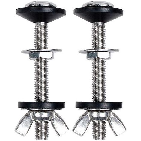 Lot de 2 vis de réservoir de chasse d'eau en acier inoxydable pour réservoir de chasse d'eau sur cuvette de WC