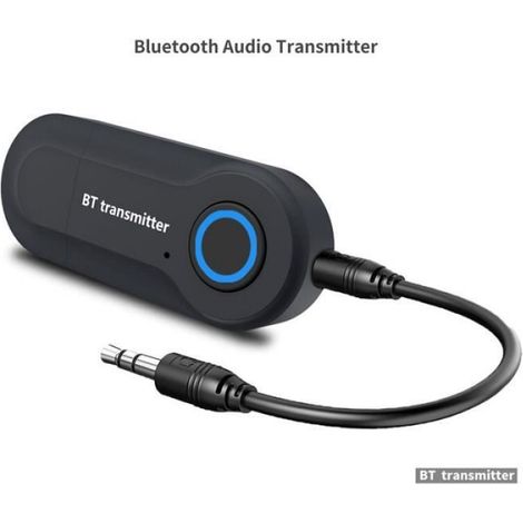 1 Adaptateur émetteur Bluetooth,Jack 3.5mm,stéréo,sans fil,pour haut-parleur,casque,PC,TV (1/3)