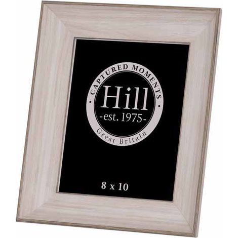White Washed Photo Frame 8X10 - Wood - L4 x W29 x H34 cm - Grey/White