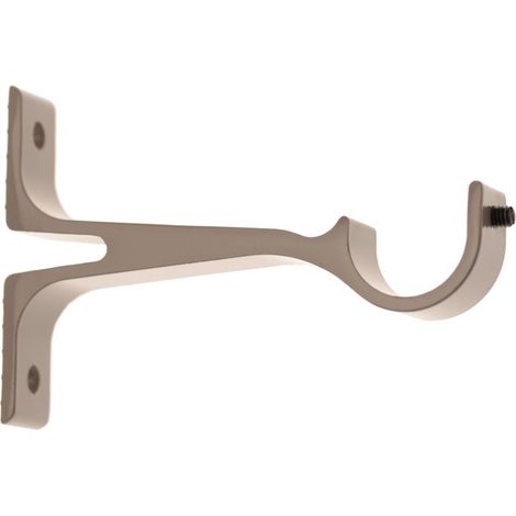 2 Supports Mur Equerre - Taupe - 7,5CM - Diamètre 20 (1/3)