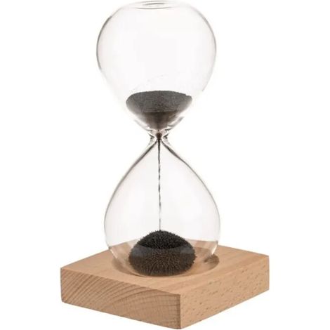 Sablier à sable magnétique, dimension environ 16 cm, accessoire de décoration et minuteur pour la maison et le bureau (1/5)