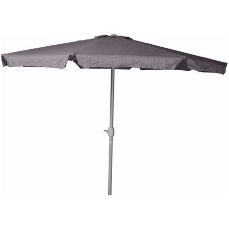 Marktschirm Ø 300cm grau Aluminium/Textil (1/4)