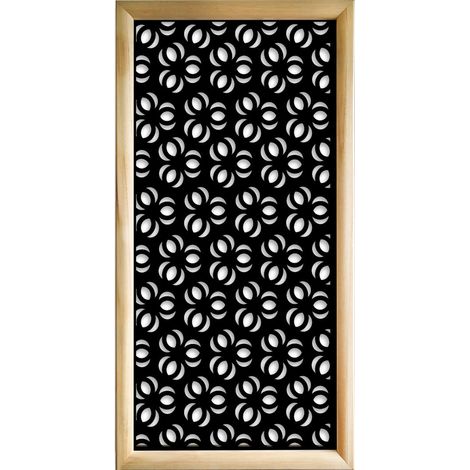 ELLISSE - Moduli Decorativi in Legno e PVC - Misura: 73x148 cm - Colore: nero (1/4)